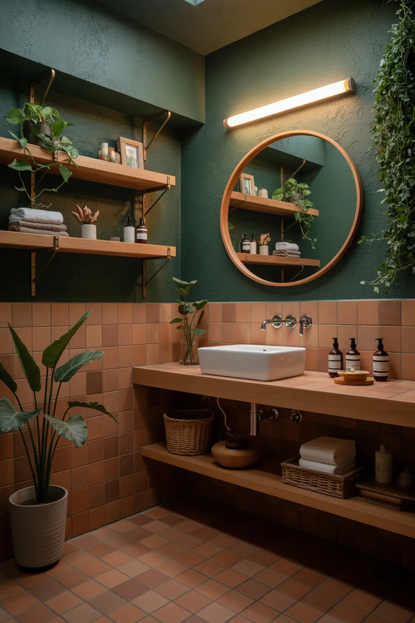 Forest Green and Terracotta