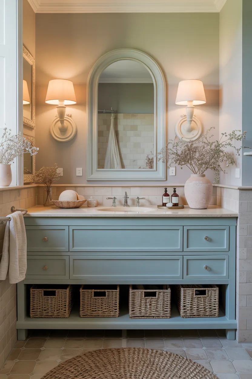 Greige and Soft Blue