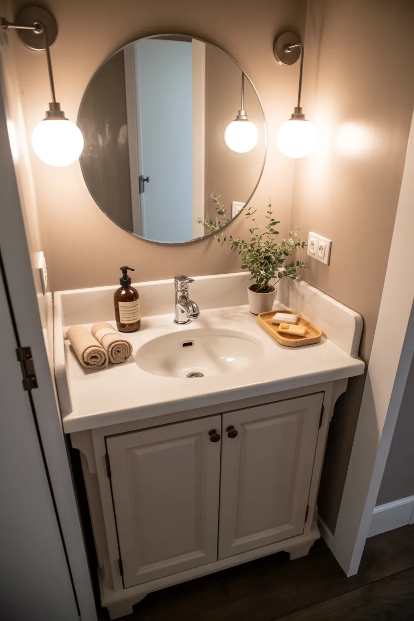 Maximize the Room with Corner Vanities