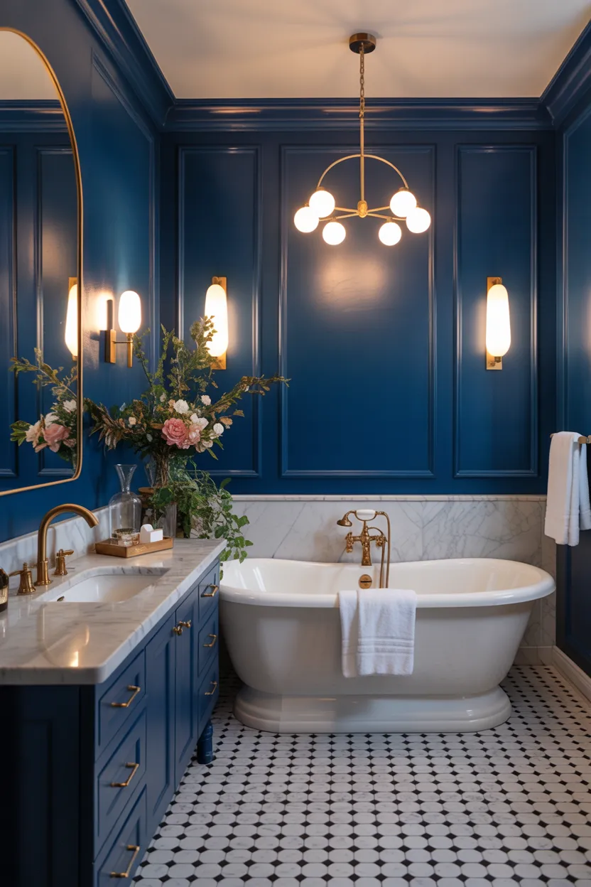 Midnight Blue and Brushed Brass