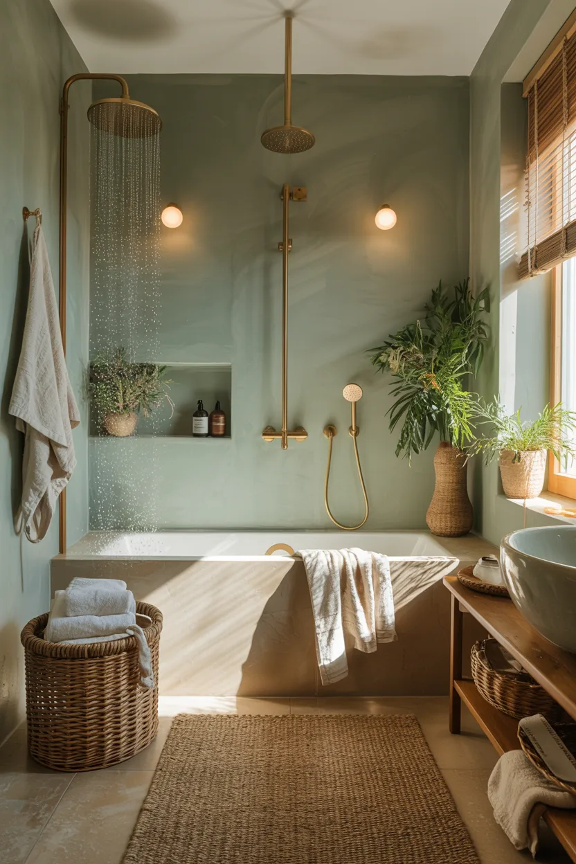 Sage Green and Oatmeal