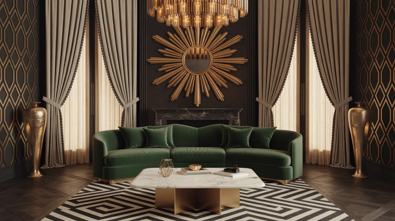 21 Art Deco Style Living Room Ideas That Feel Glam