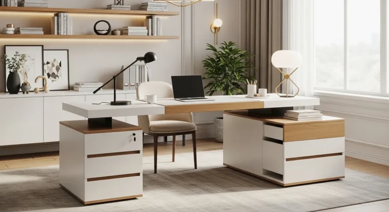22 Modern Office Desks with Drawers for a Clean Setup