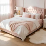 Pastel Pink and White Bedroom