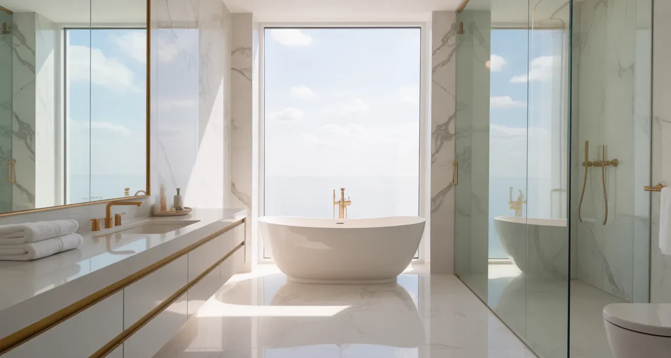 White Marble Bathroom Designs