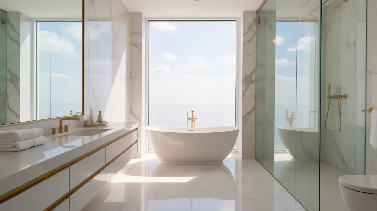 White Marble Bathroom Designs