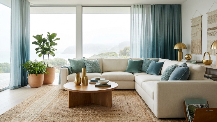 Blue Green Living Room Color Ideas